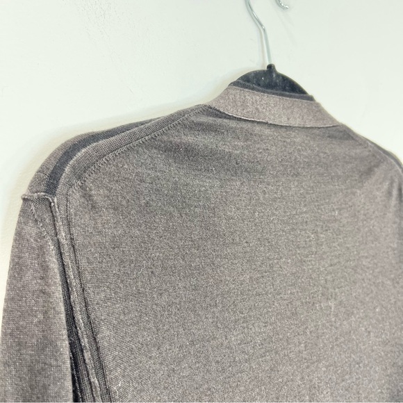 Hugo Boss Orange Label black brown lightweight grandpa cardigan sweater L - Picture 5 of 12